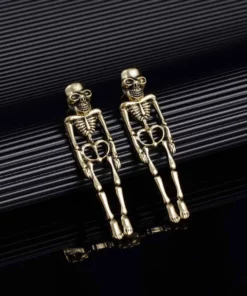 Creative Gothic Style Skull Skeleton Drop Earrings