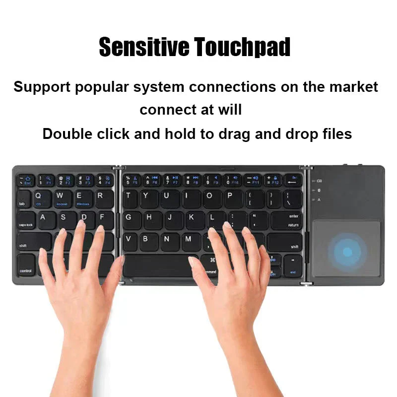 Foldable Bluetooth Keyboard with Touchpad - Image 13