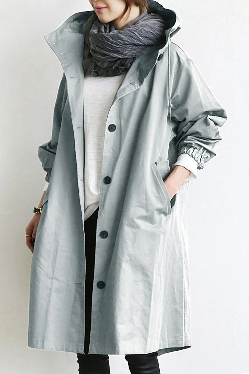 Hooded Trench Coat - Image 3