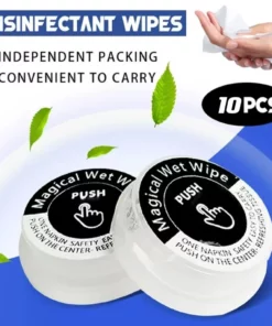 Pressed Portable Wet And Dry Wipes