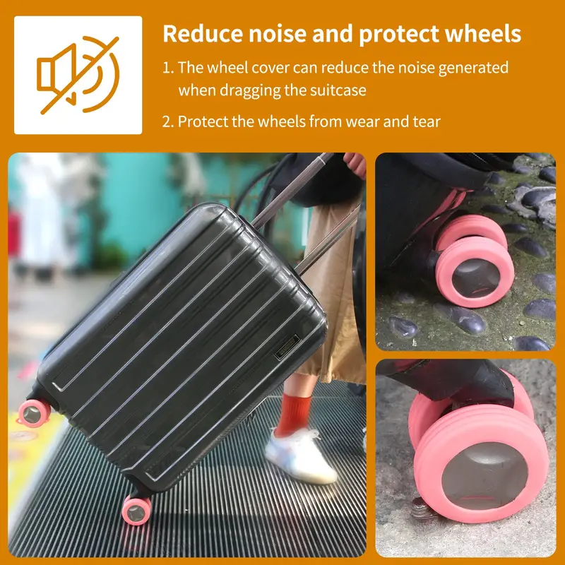 8 Pcs Luggage Compartment Wheel Protection Cover - Image 3