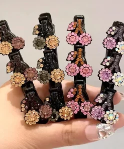 2023 New Sparkling Crystal Stone Braided Hair Clips