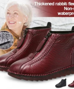 Womens Soft Leather Winter Warm Boot