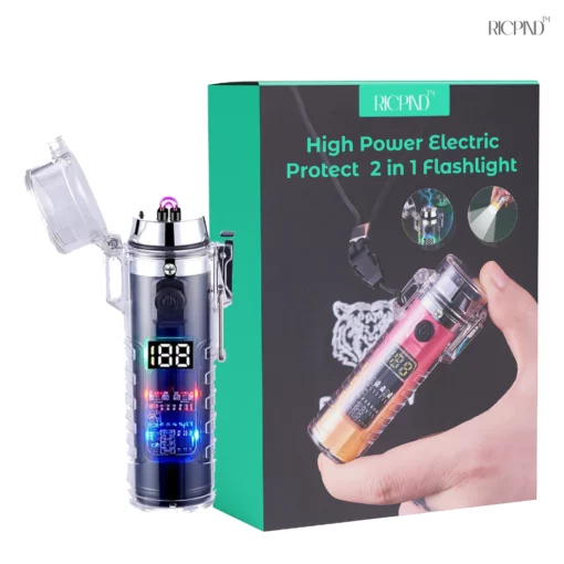 RICPIND High Power Electric Protect 2 in 1 Flashlight - Image 10