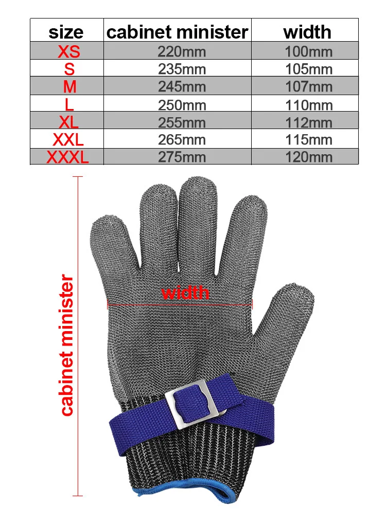 Food Grade Stainless Steel Mesh Metal Glove - Image 13