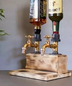 Liquor Alcohol Whiskey Wood Dispenser