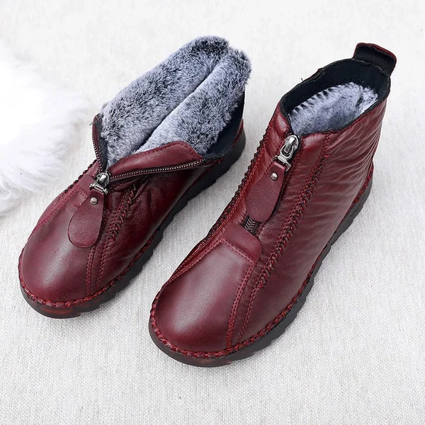 Womens Soft Leather Winter Warm Boot - Image 2