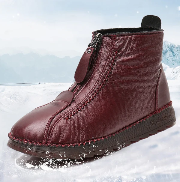 Womens Soft Leather Winter Warm Boot - Image 5