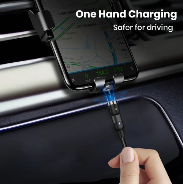 540° Fast Charging Three-In-One Rotating Magnetic Data Cable - Image 6