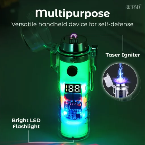 RICPIND High Power Electric Protect 2 in 1 Flashlight - Image 6