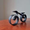 Minimalistic Bicycle Sculpture Wire Framed Style