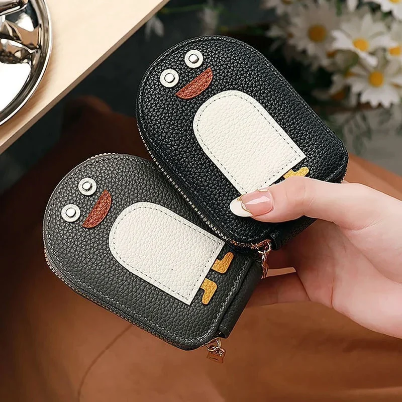 Cute Penguins PU Credit Card Coin Wallet - Image 3