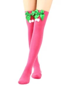 Long Striped Socks Over Knee Thigh High Stockings For Christmas