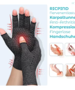 RICPIND Nervenentlastung Karpaltunnel Anti-Arthritis Kompression Fingerlose Handschuhe