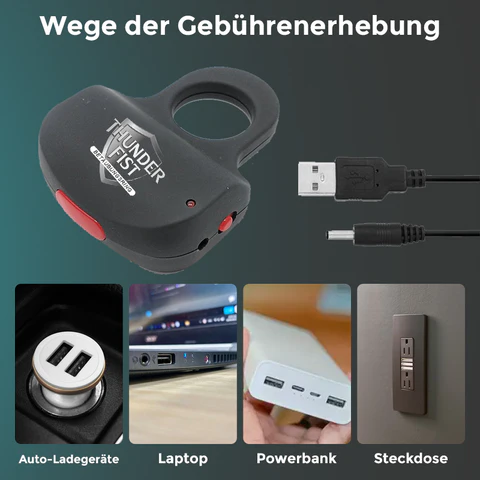 Fivfivgo™ ThunderFist 25000000 Volt Hochleistungs-Schockring