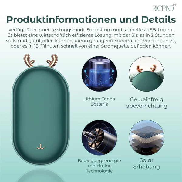 RICPIND Elektromagnetische Tasche Mini Heizgerät - Image 4