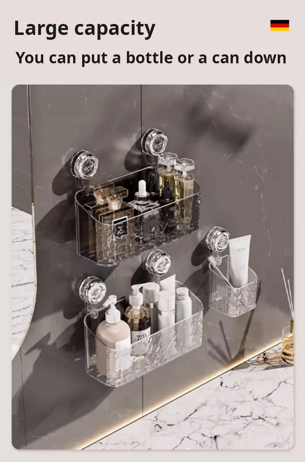 Light Luxury Style Glacier Pattern Suction Cup Shelf - Image 2