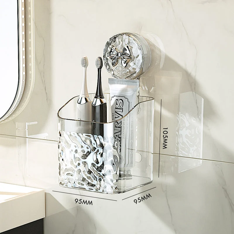 Light Luxury Style Glacier Pattern Suction Cup Shelf - Image 11