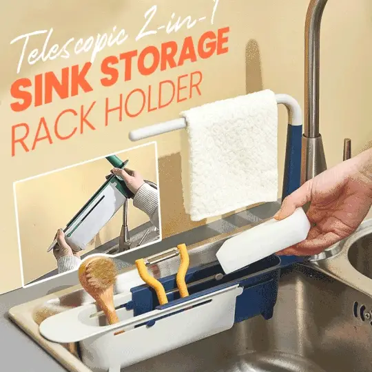 Updated Telescopic Sink Storage Rack
