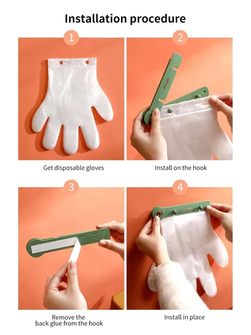 Disposable Glove Holder Organizer Wall Mounted (With 100PCS Gloves) - Image 8