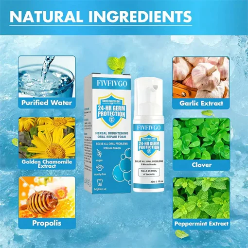 Fivfivgo™ Pflanzlicher aufhellender Reparaturschaum für den Mund - Image 3