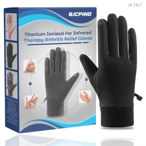 RICPIND Titanium Ionized Far Infrared Therapy ArthritisRelief Gloves - Image 8