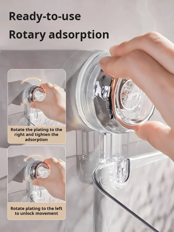 Light Luxury Style Glacier Pattern Suction Cup Shelf - Image 7
