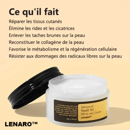 LENARO™ Crème liftante et raffermissante au collagène d’escargot coréen - Image 2