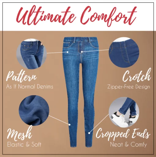 Oveallgo™ Perfect S Shape Thermal Fleece Denim Jeggings - Image 7