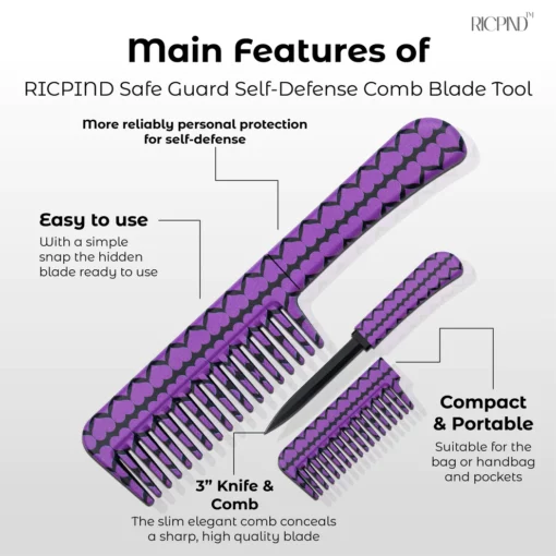 RICPIND Safe Guard Self-Defense Comb Blade Tool - Image 3