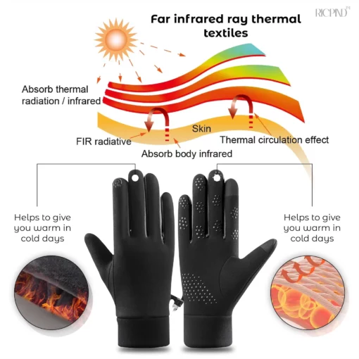 RICPIND Titanium Ionized Far Infrared Therapy ArthritisRelief Gloves - Image 3