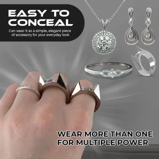 DEMOIO™ presents the 50000000 Volt Self-Defense Electroshock Ring