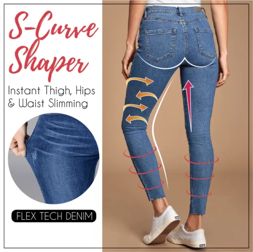 Oveallgo™ Perfect S Shape Thermal Fleece Denim Jeggings - Image 4