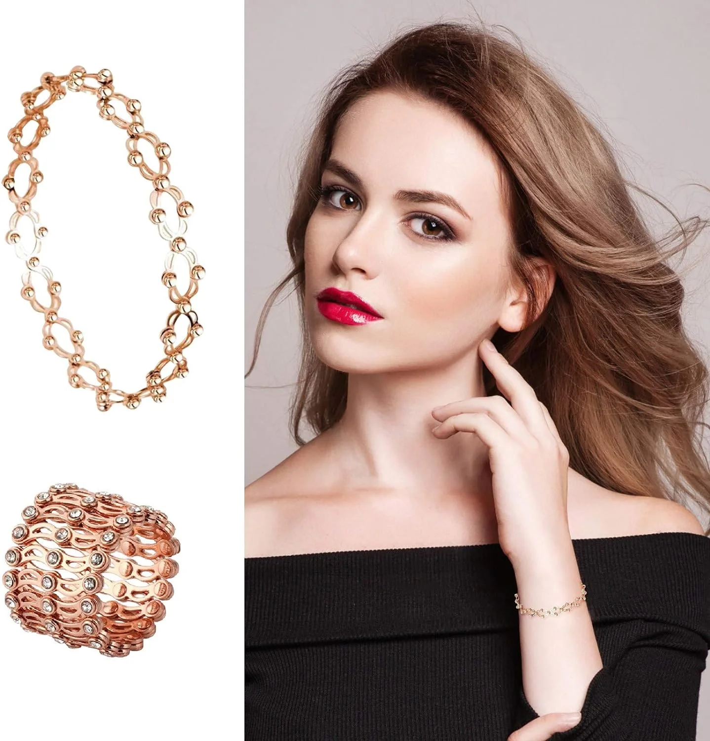 Adjustable Fashion Bracelet Ring - Image 4