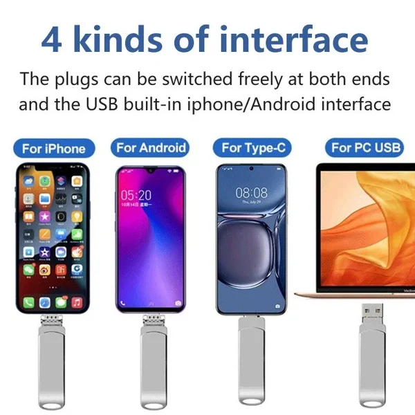 Large-capacity four-in-one mobile phone expansion flash drive - Image 4