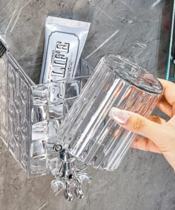 No-Punch Wall Mount Toothbrush Holder