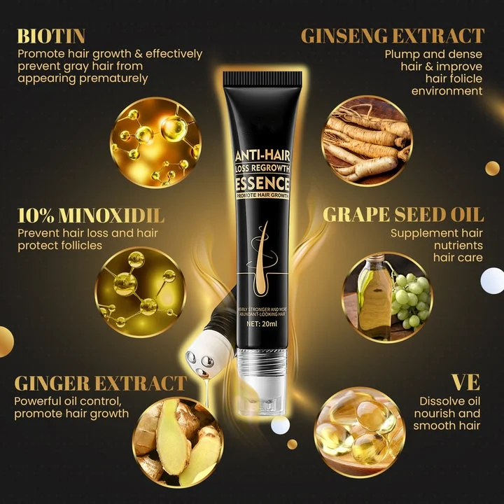 KISSHI™ Biotin Hair Growth Roll-On Massage Essence - Image 3