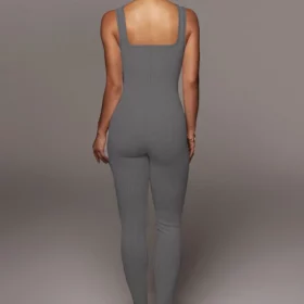 One Piece Tank Top Thigh Slimming Workout Jumpsuit - Image 14