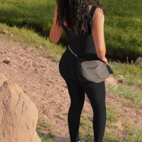 One Piece Tank Top Thigh Slimming Workout Jumpsuit - Image 12