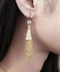 Diamond Tassel Earrings