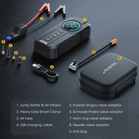 Lyseemin™ Smart Multipurpose Air Compressor – Jump Starters – Battery Charging Systems