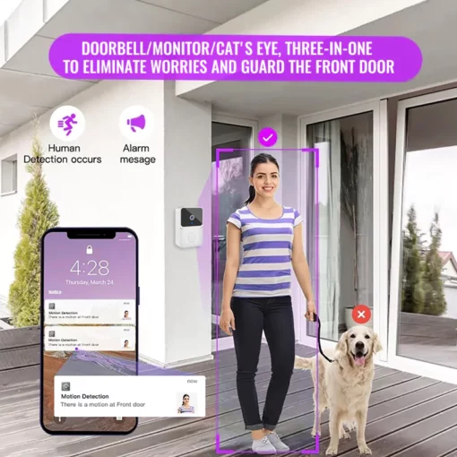WiFi/Bluetooth dual-use smart video and call doorbell - Image 4