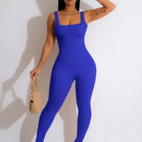 One Piece Tank Top Thigh Slimming Workout Jumpsuit - Image 6
