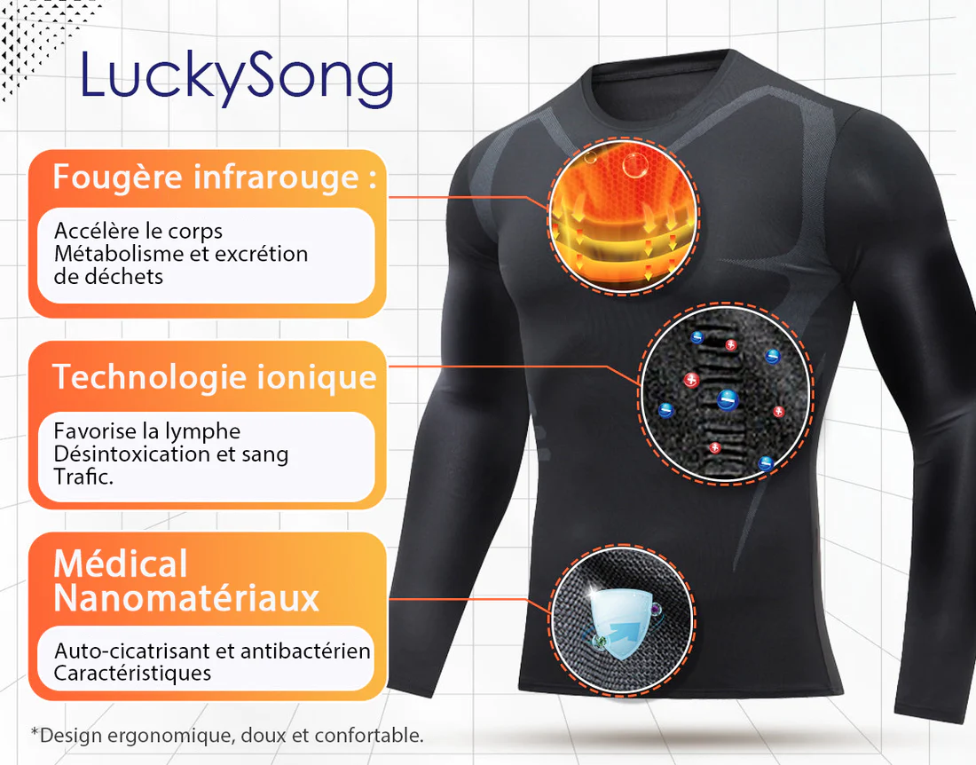 SEAGRIL™ Fern-Infrarot Turmalin Magnetisches Herren-Unterhemd - Image 2