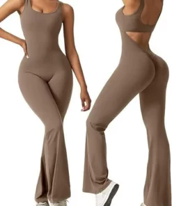 Sexy Sleeveless Flare Jumpsuits