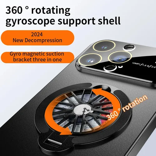 2024 Brand New Rotation Gyroscope Magnetic Stand Case For iPhone Series - Image 5