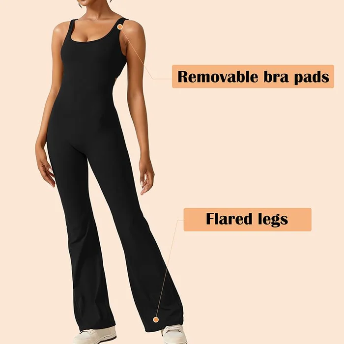 Sexy Sleeveless Flare Jumpsuits - Image 12