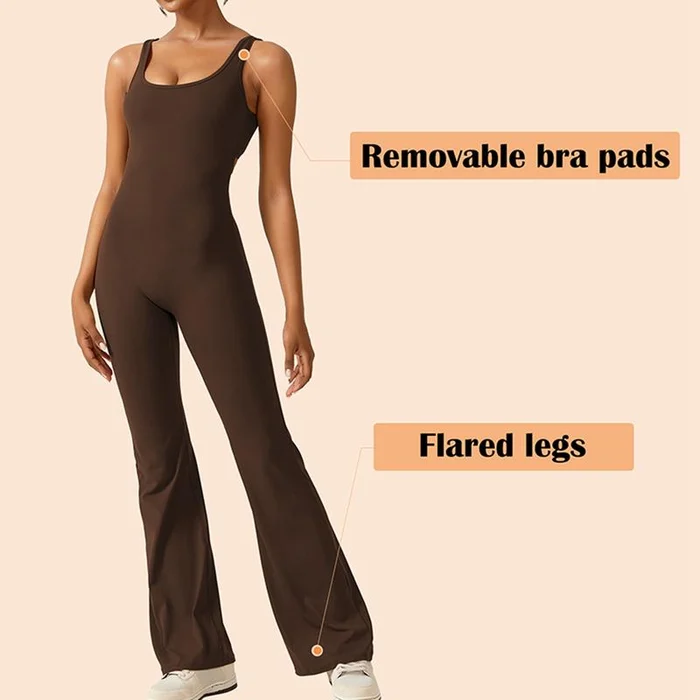 Sexy Sleeveless Flare Jumpsuits - Image 13