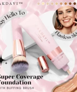Zakdavi Super Coverage Foundation with Buffing Brush