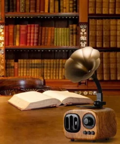 Retro Wooden Phonograph Bluetooth Speaker